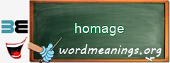 WordMeaning blackboard for homage